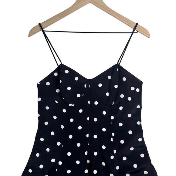 VINTAGE 70's ILGWU Union Made Acetate Polka Dot Fit & Flare Party Dress 11 - Picture 10 of 16